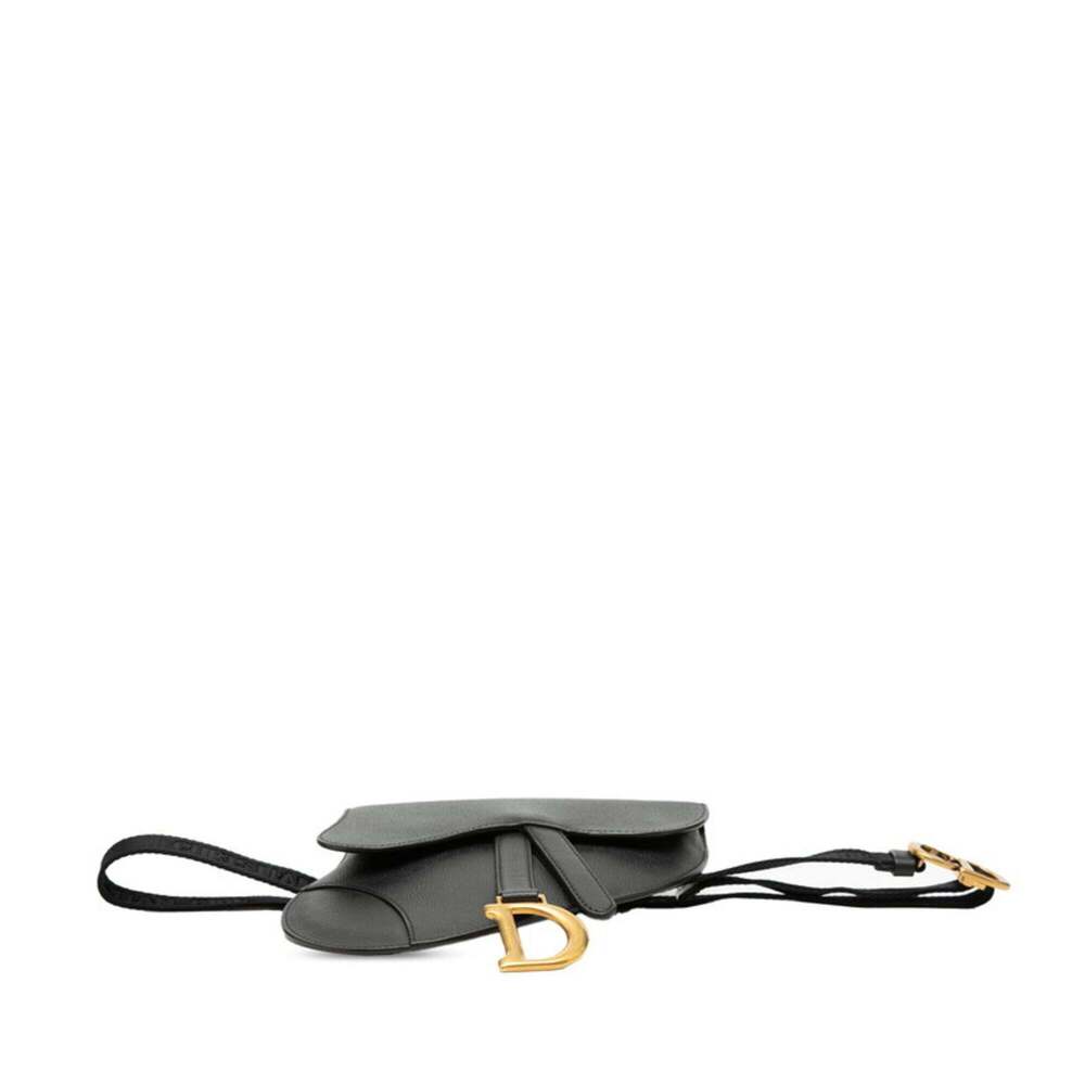 CHRISTIAN DIOR Black Leather Shoulder Bag - Picture 3 of 6